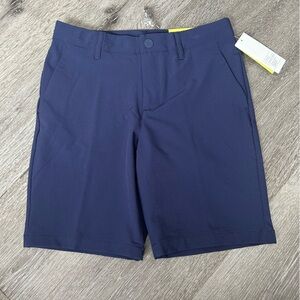 NWT Kids 12 All In Motion Navy Blue Golf Shorts UV Protection Adjustable Waist